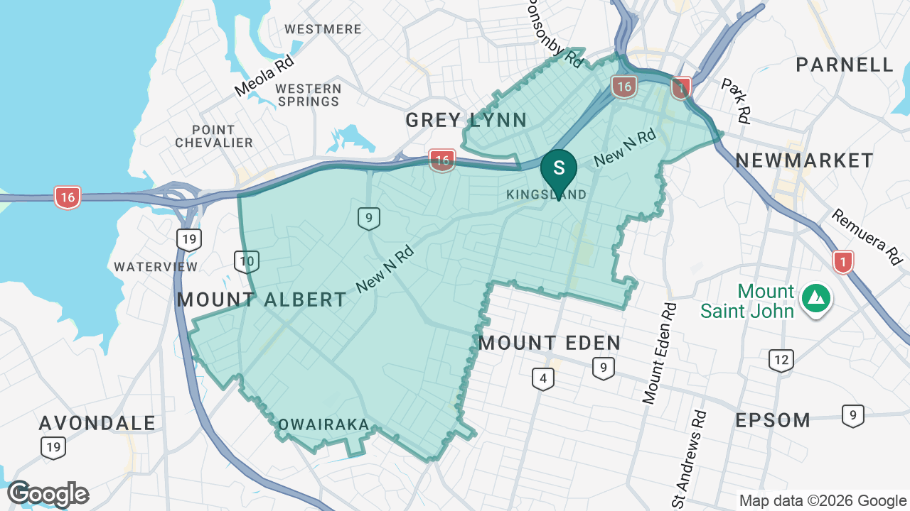 Kowhai Intermediate static school zone map
