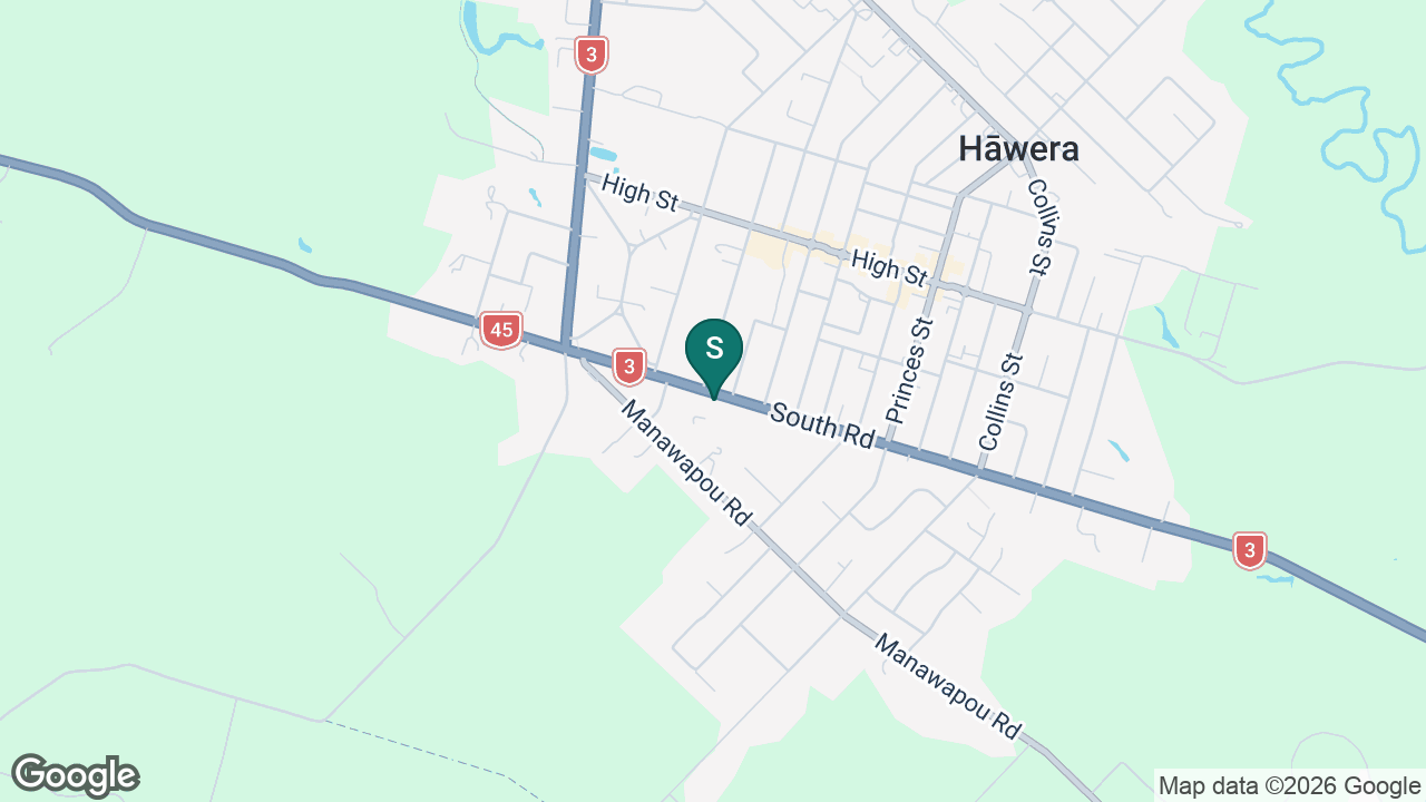Hāwera Primary School static school zone map