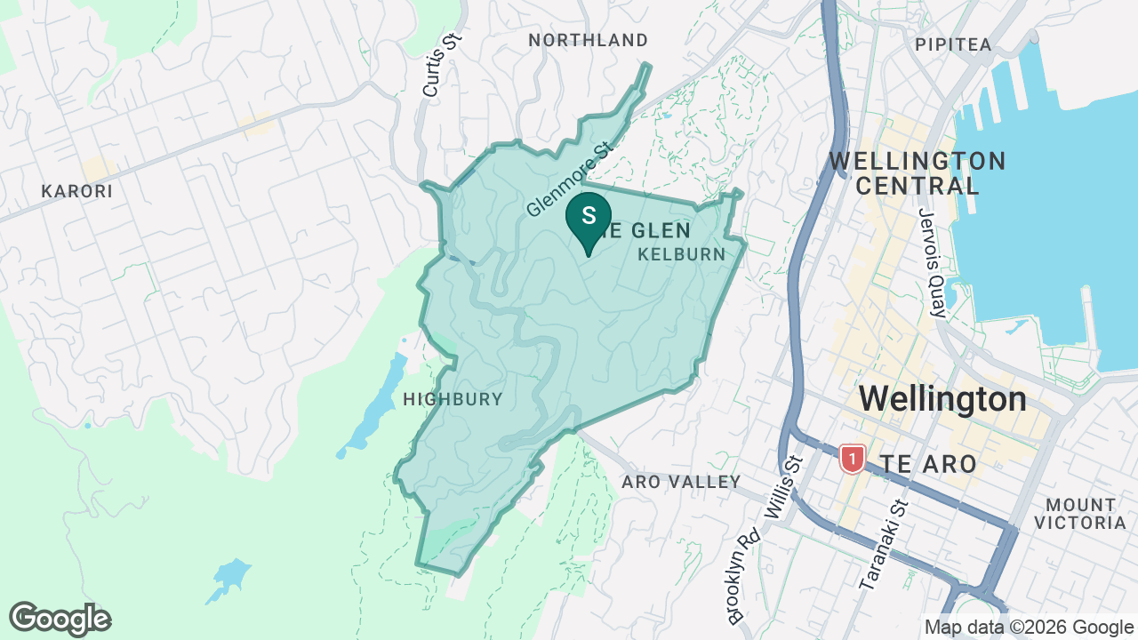 Kelburn Normal School static school zone map