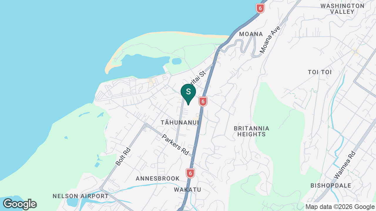 Tahunanui School static school zone map