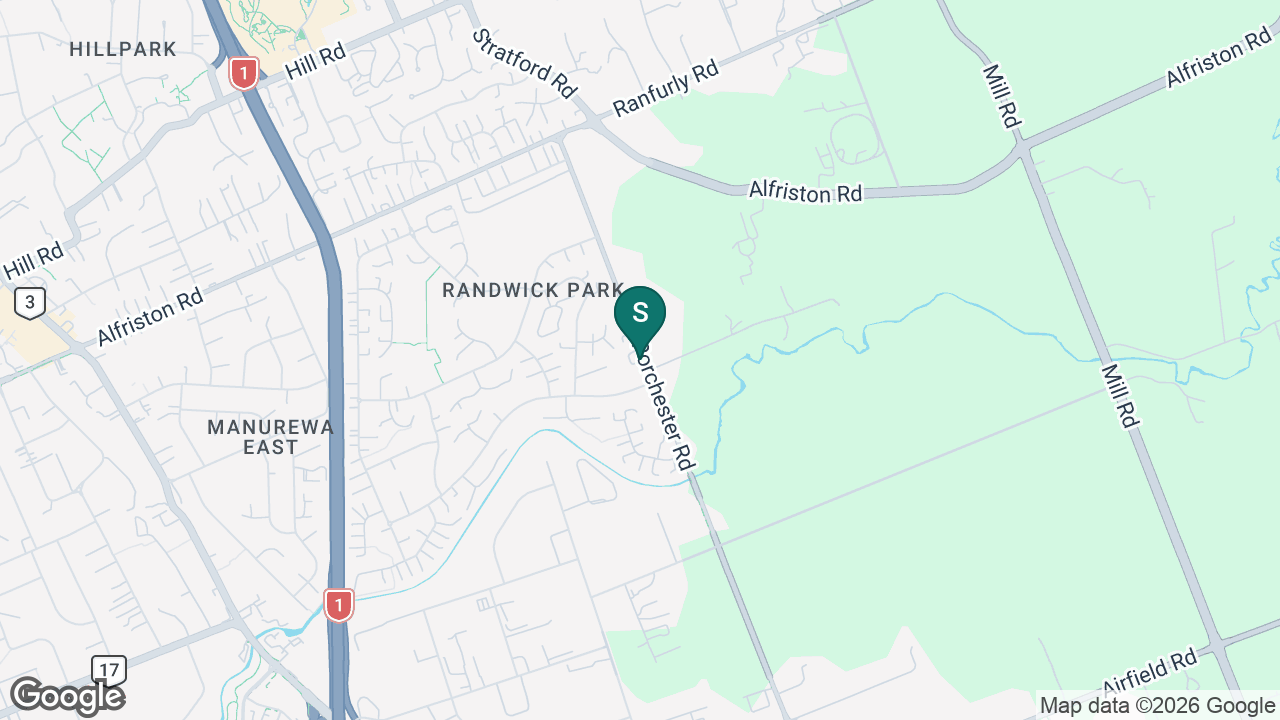 Te Kura Ākonga o Manurewa static school zone map