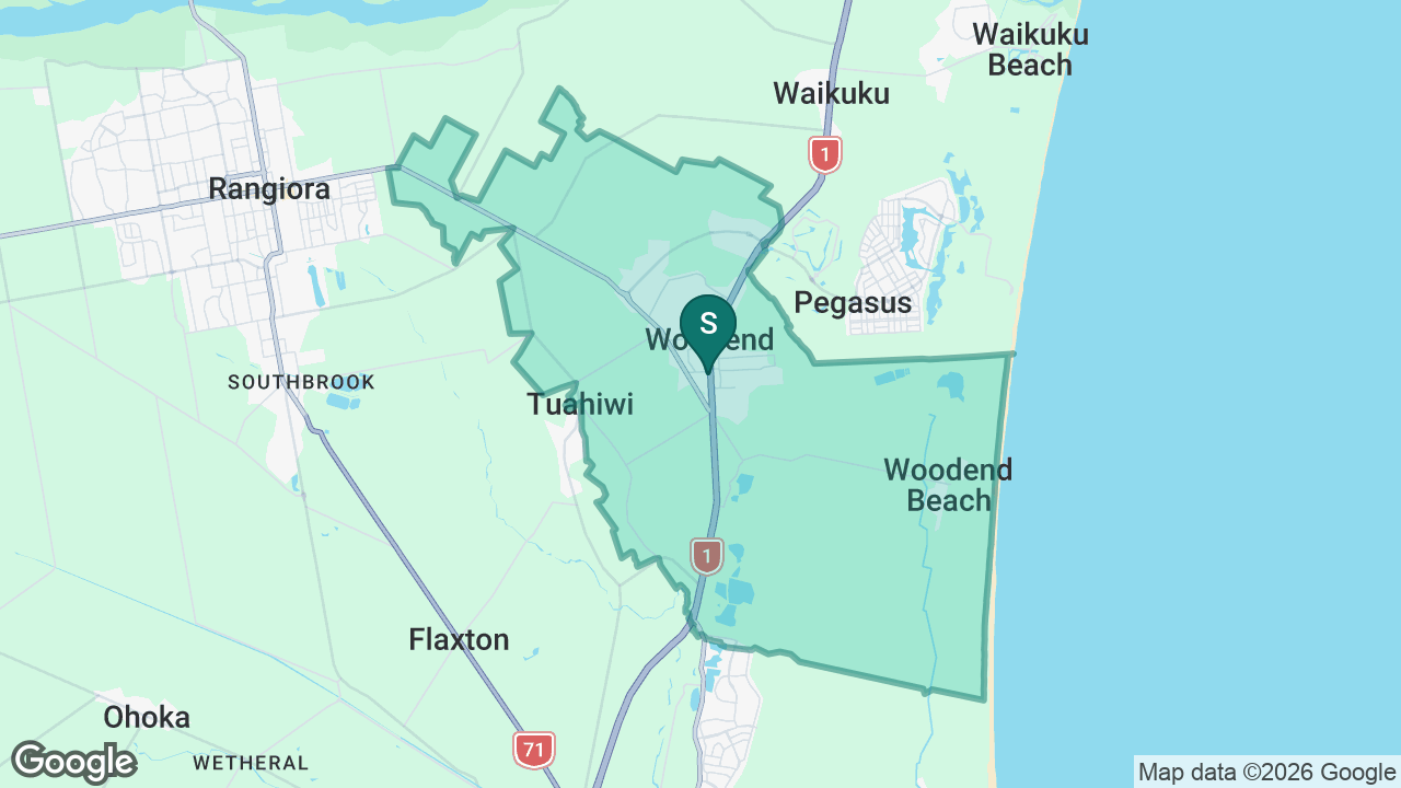 Woodend School static school zone map