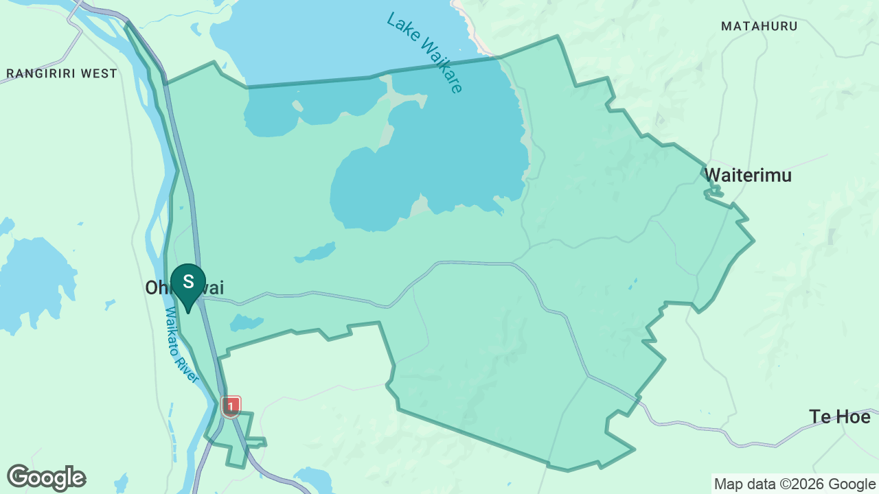 Ohinewai School static school zone map