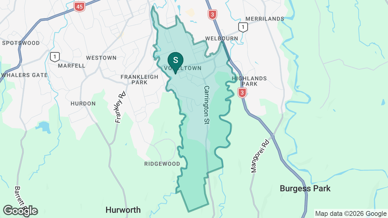 Vogeltown School static school zone map
