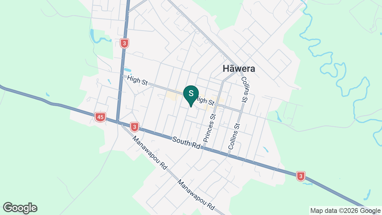 St Joseph's School (Hawera) static school zone map