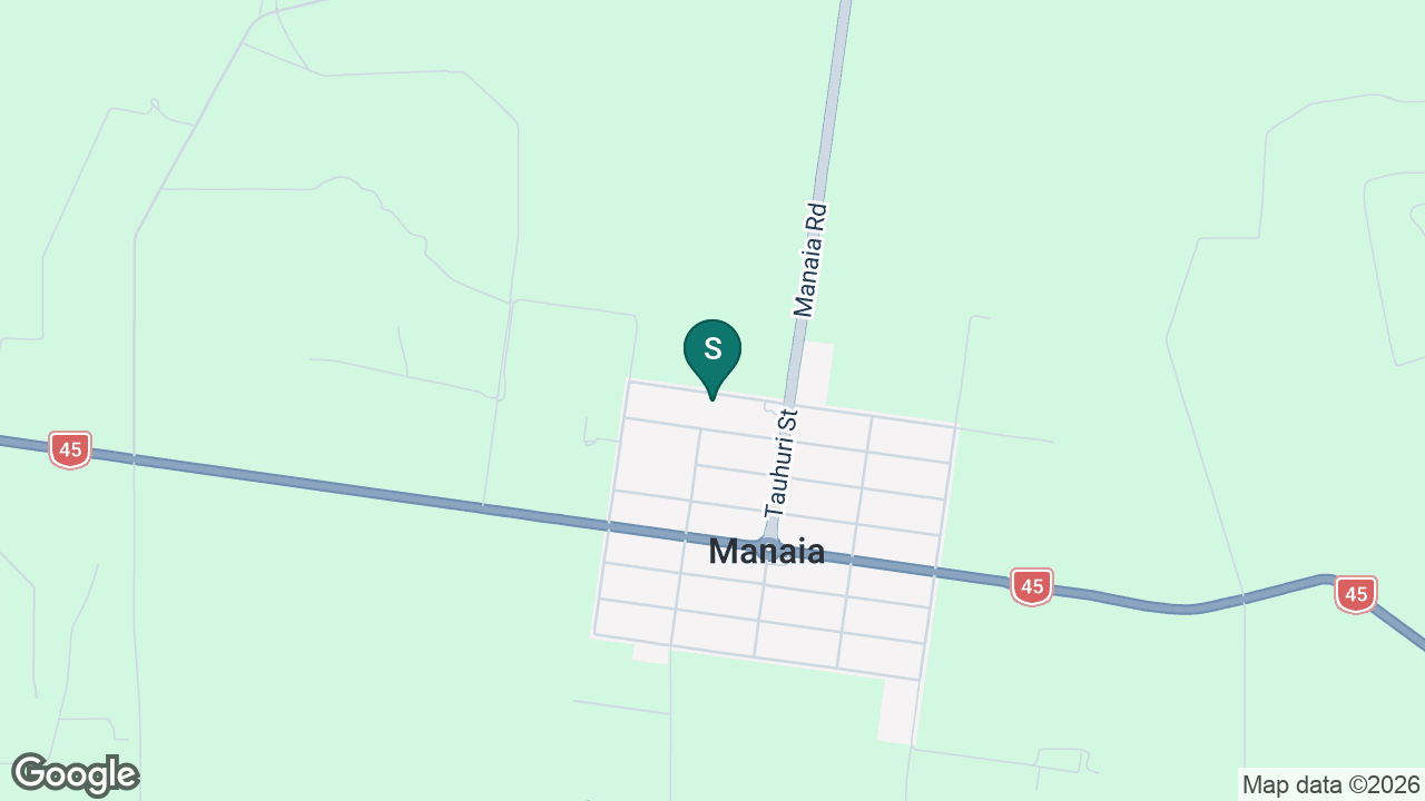 Manaia School (Taranaki) static school zone map