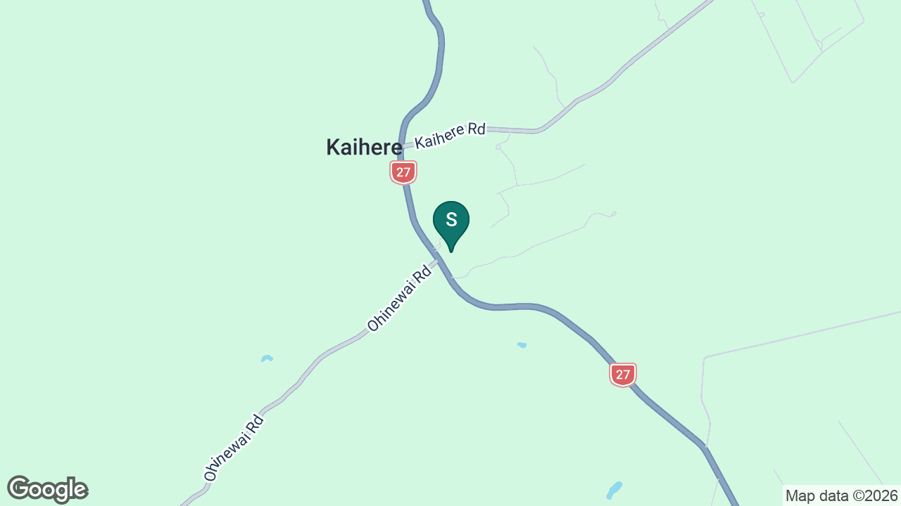Kaihere School static school zone map