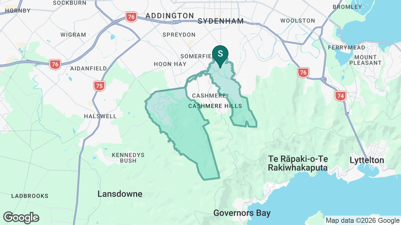 Te Kura o Huriawa Thorrington static school zone map