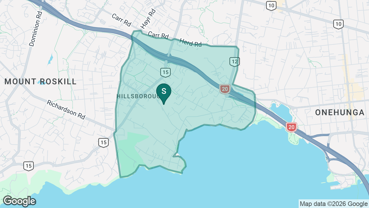 Hillsborough School static school zone map