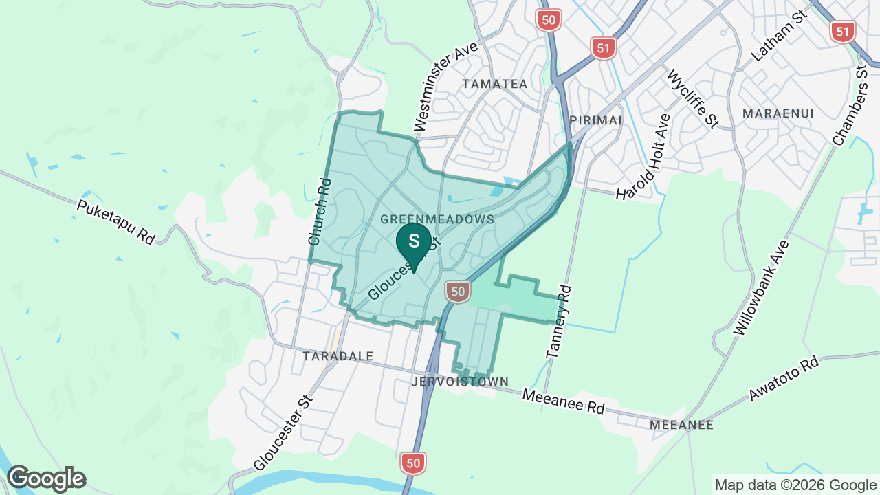 Greenmeadows School static school zone map