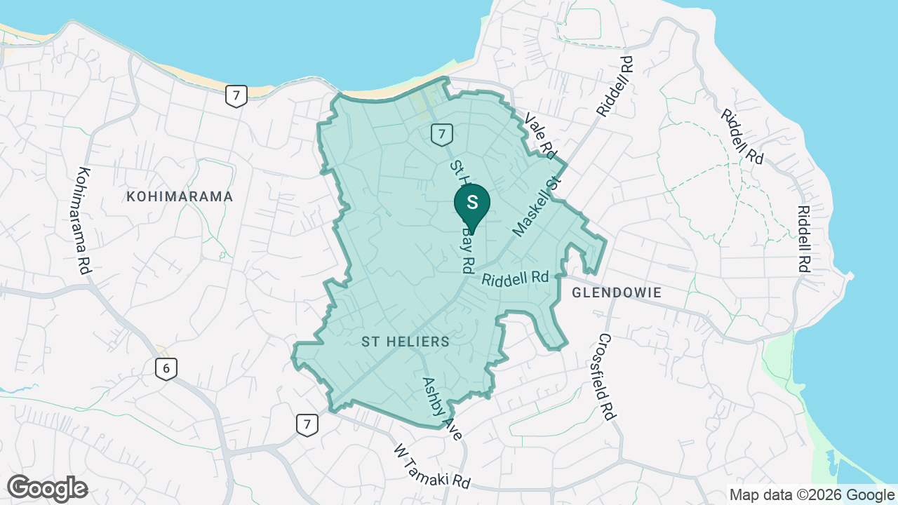St Heliers School static school zone map