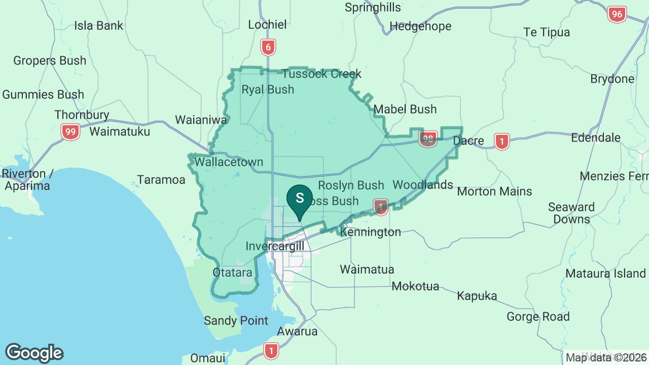 James Hargest College static school zone map