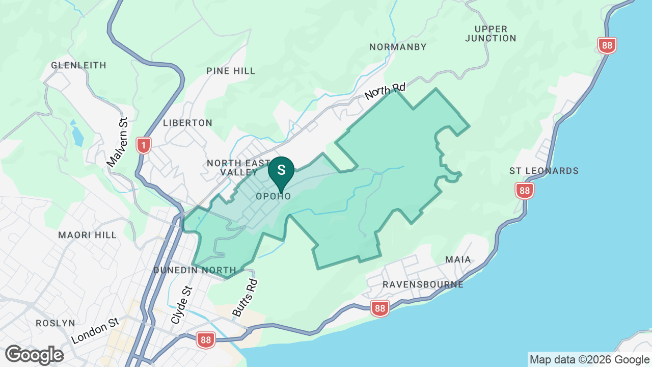 Ōpoho School static school zone map