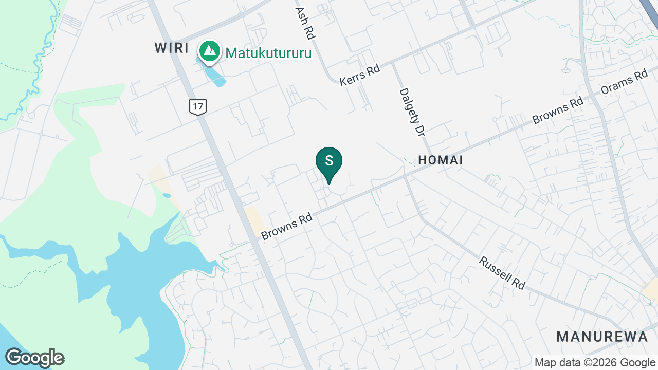 Te Wharekura o Manurewa static school zone map
