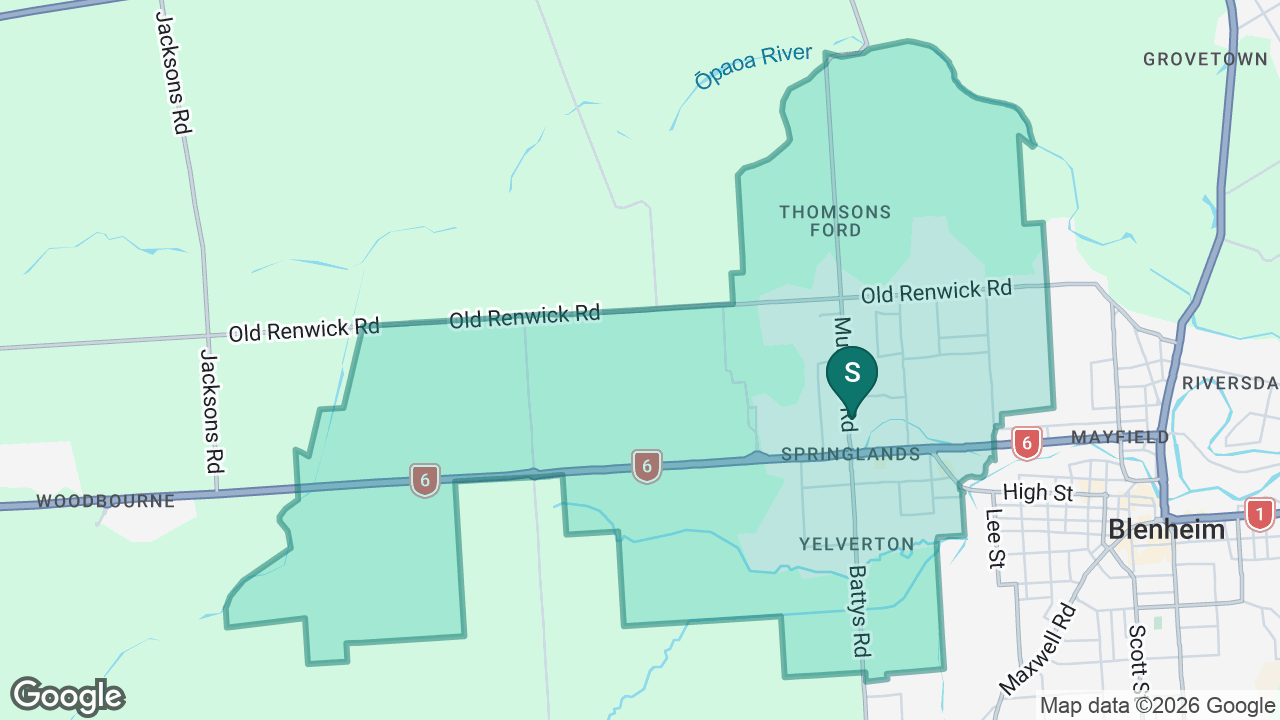 Springlands School static school zone map