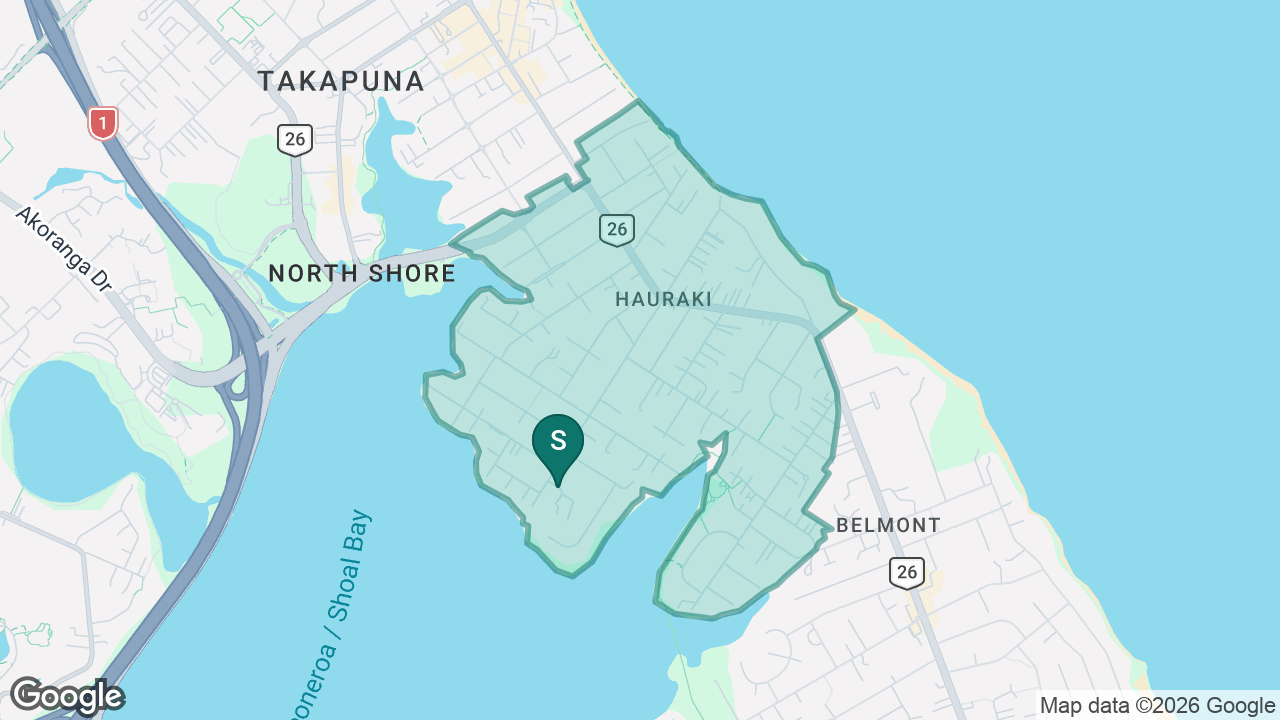 Hauraki School static school zone map