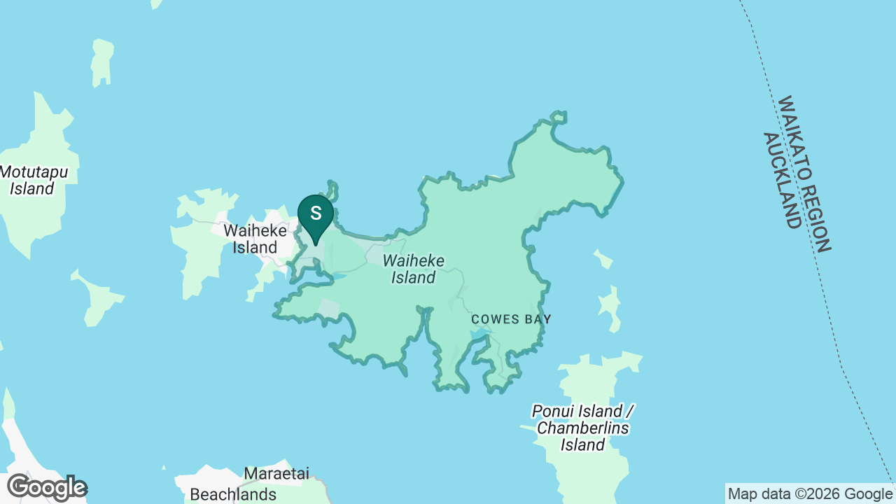 Waiheke Primary School static school zone map