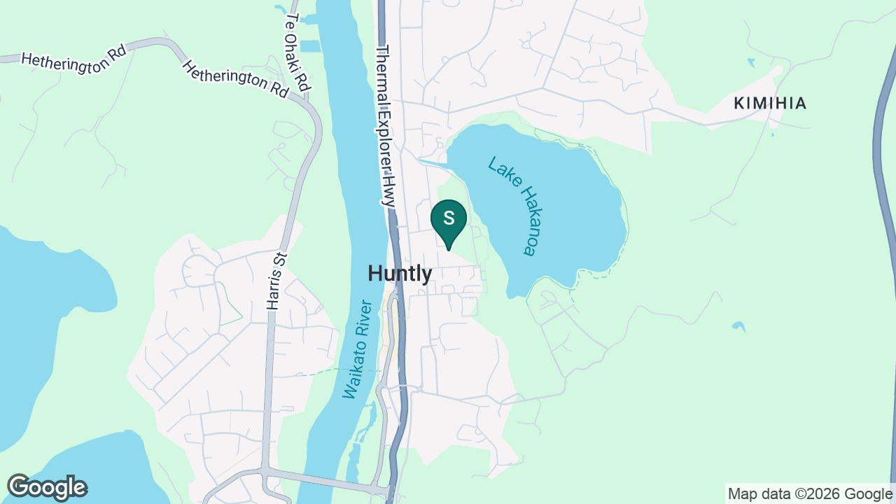 Huntly School (Waikato) static school zone map