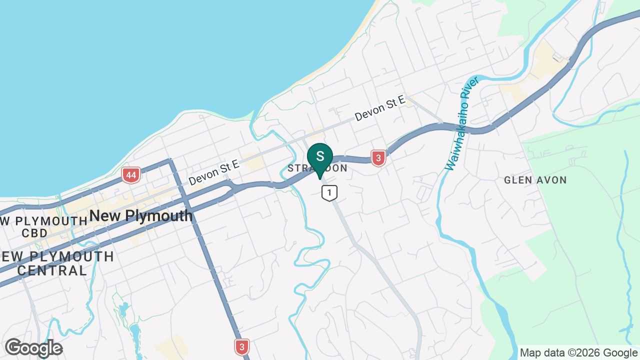 New Plymouth Girls' High School static school zone map