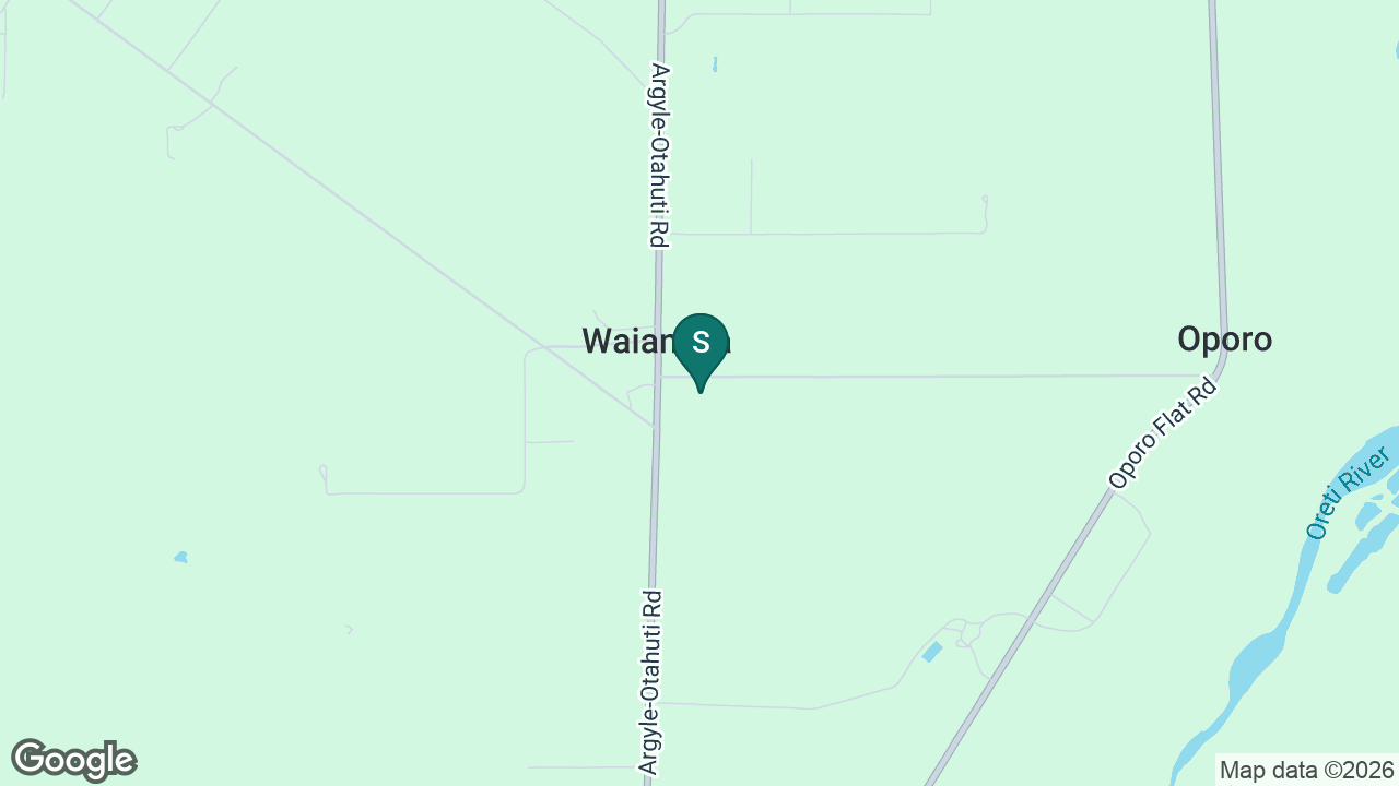 Waianiwa School static school zone map