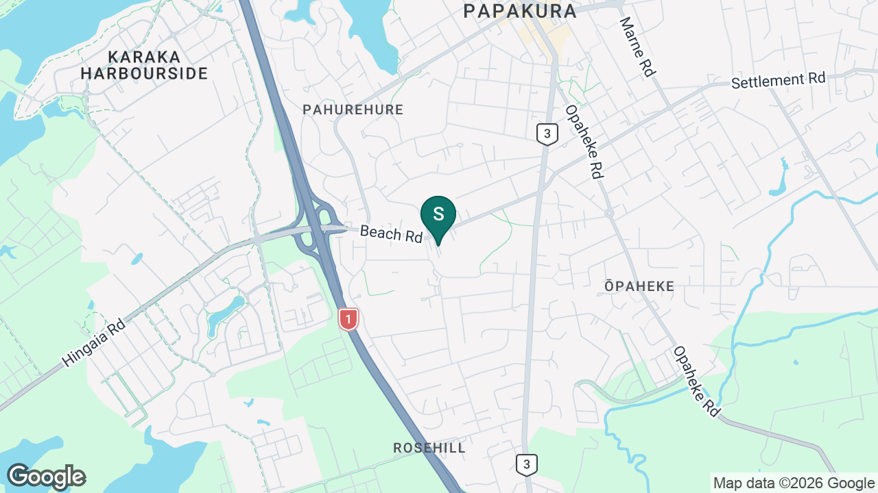 Kereru Park Campus static school zone map