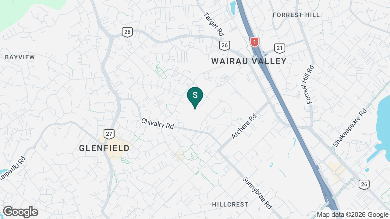 Wairau Valley Special School static school zone map