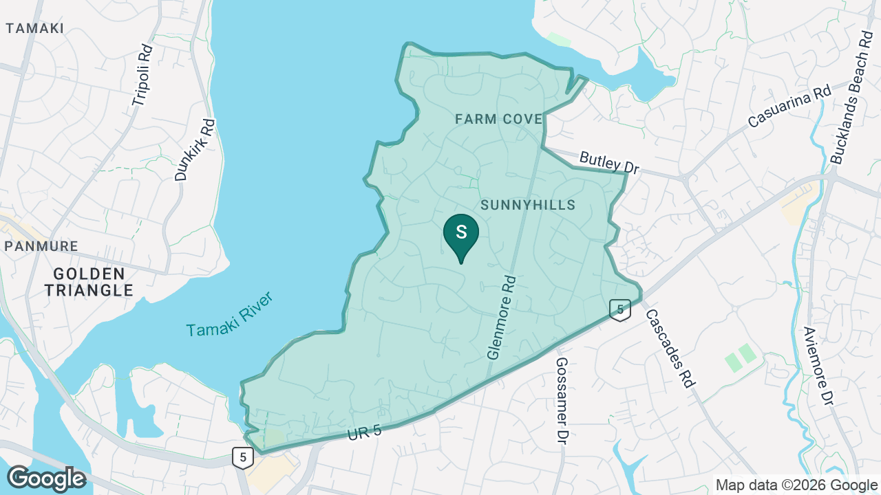 Sunnyhills School static school zone map