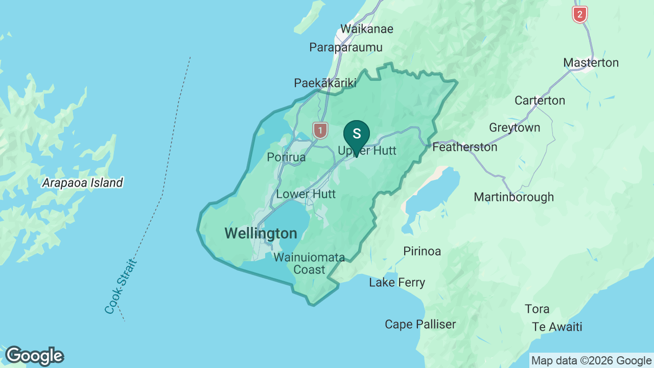 Hutt International Boys' School static school zone map