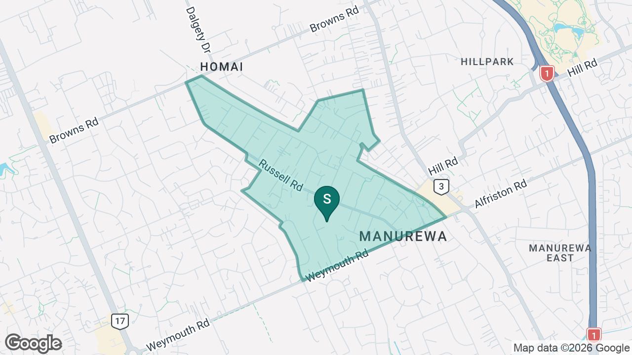 Manurewa West School static school zone map