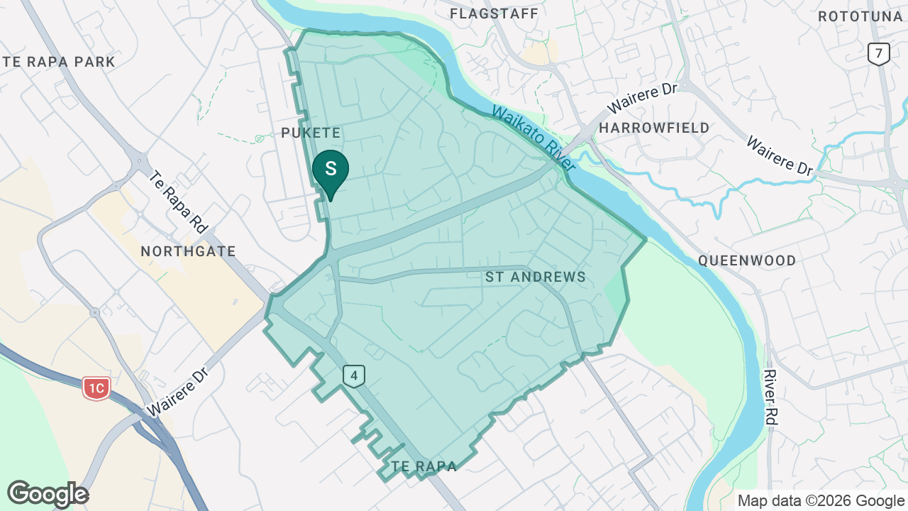 Pukete School static school zone map