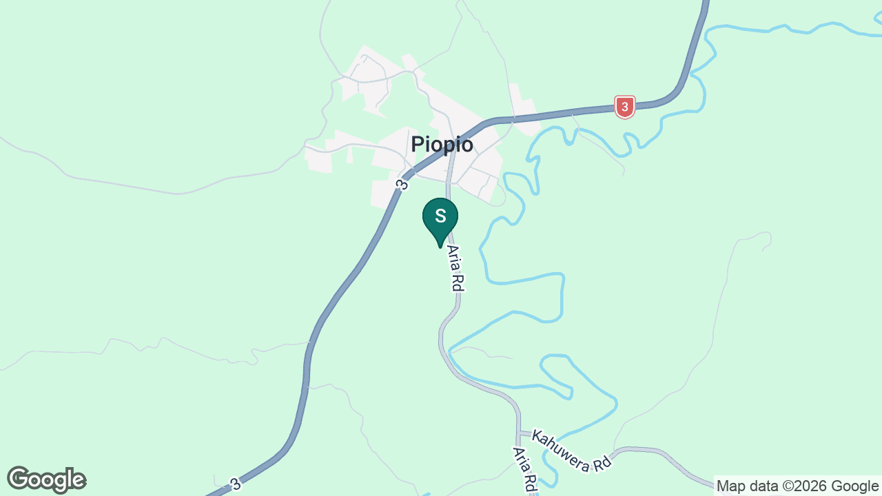 Piopio Primary School static school zone map