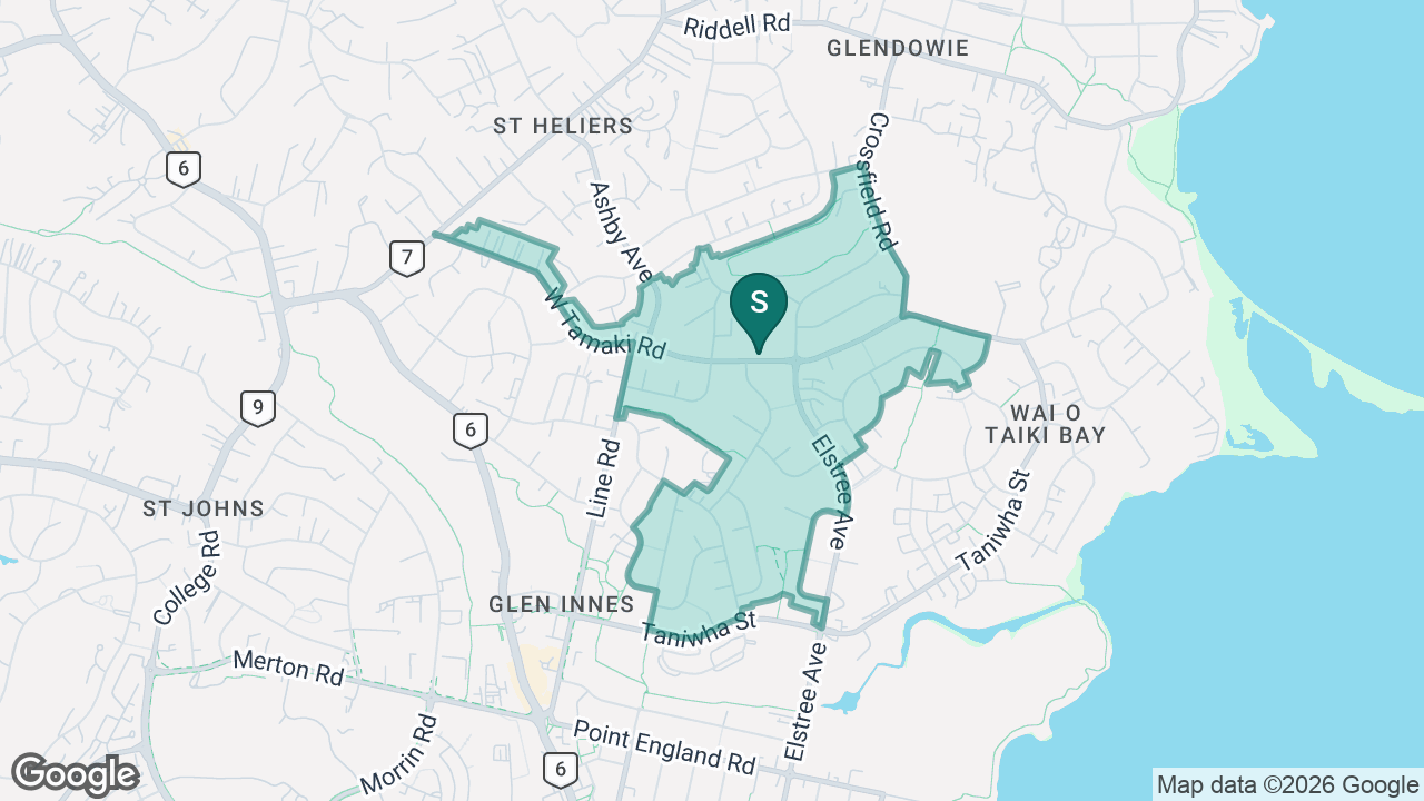 Glen Taylor School static school zone map