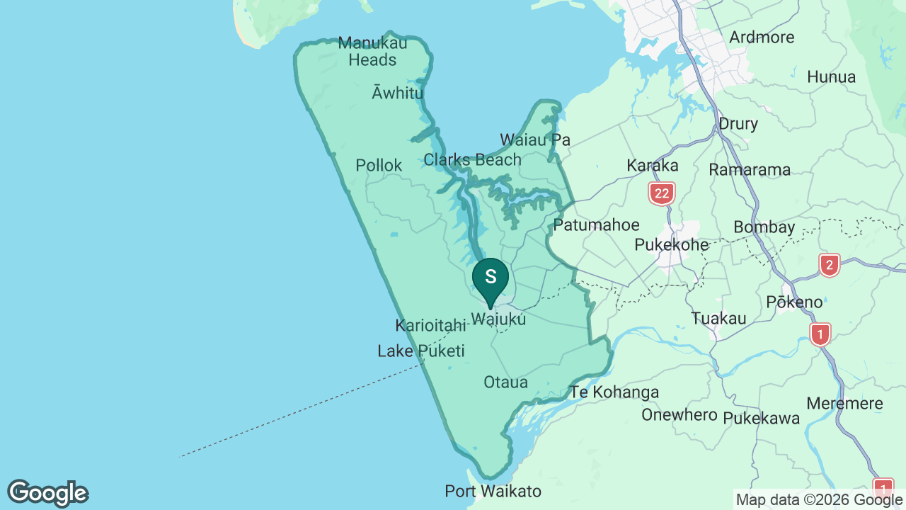 Waiuku College static school zone map