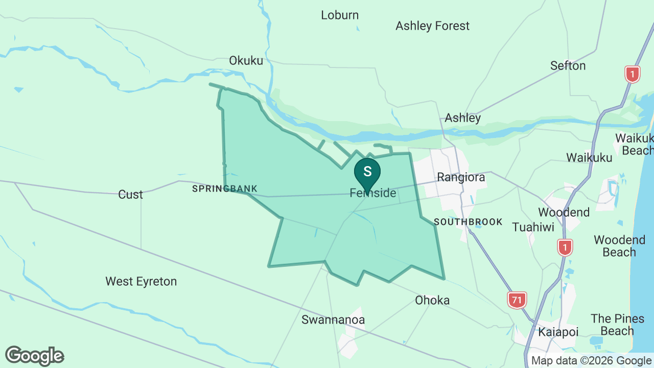 Fernside School static school zone map