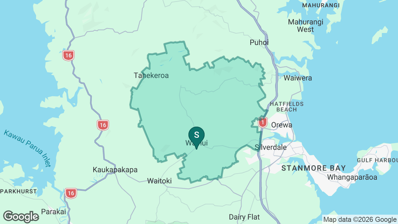 Wainui School static school zone map