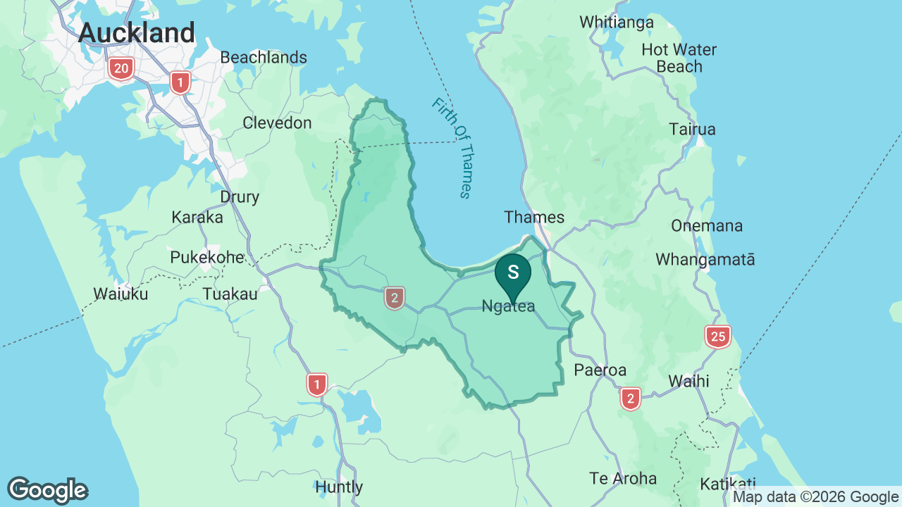 Hauraki Plains College static school zone map