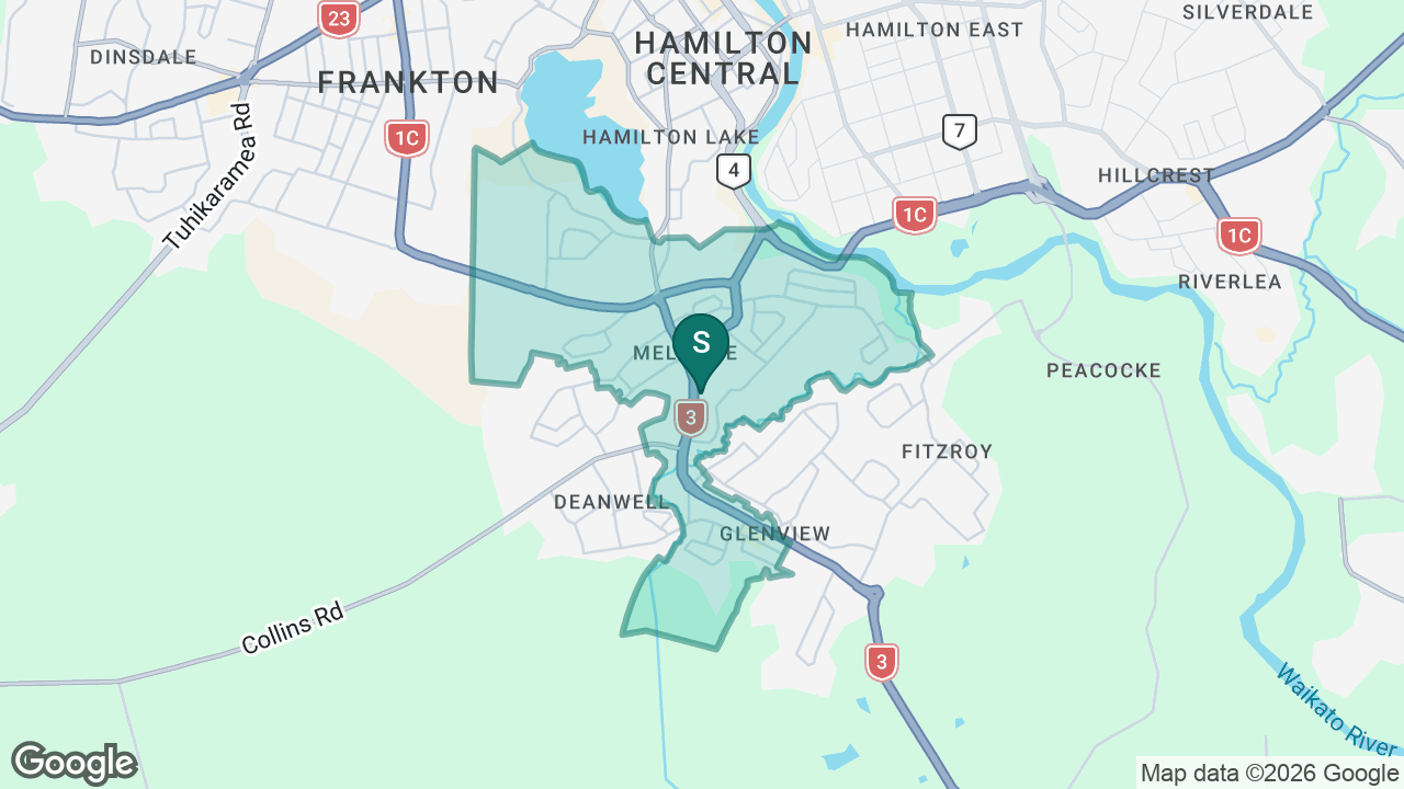 Melville Primary School static school zone map