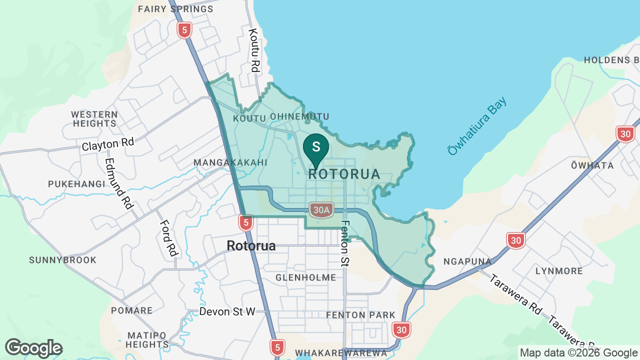 Rotorua School static school zone map