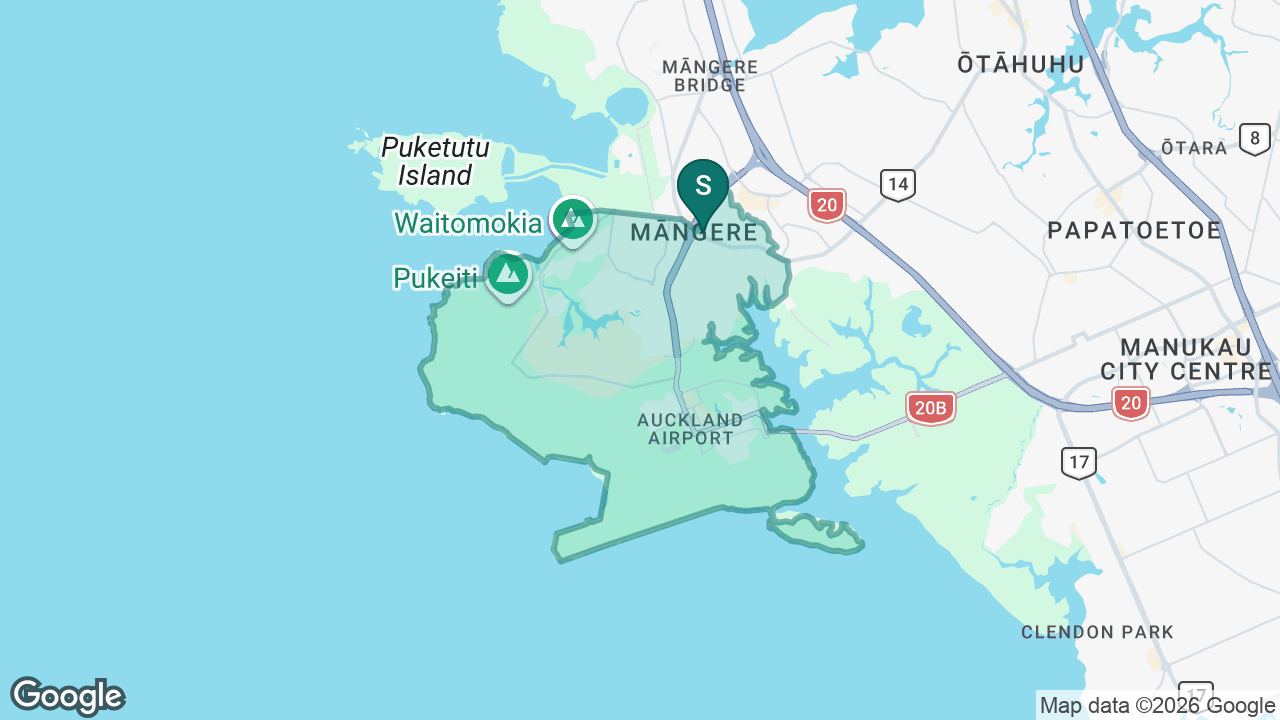 Mangere Central School static school zone map
