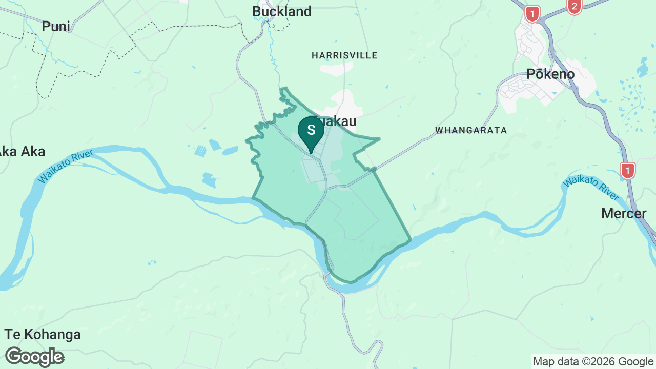 Tuakau School static school zone map