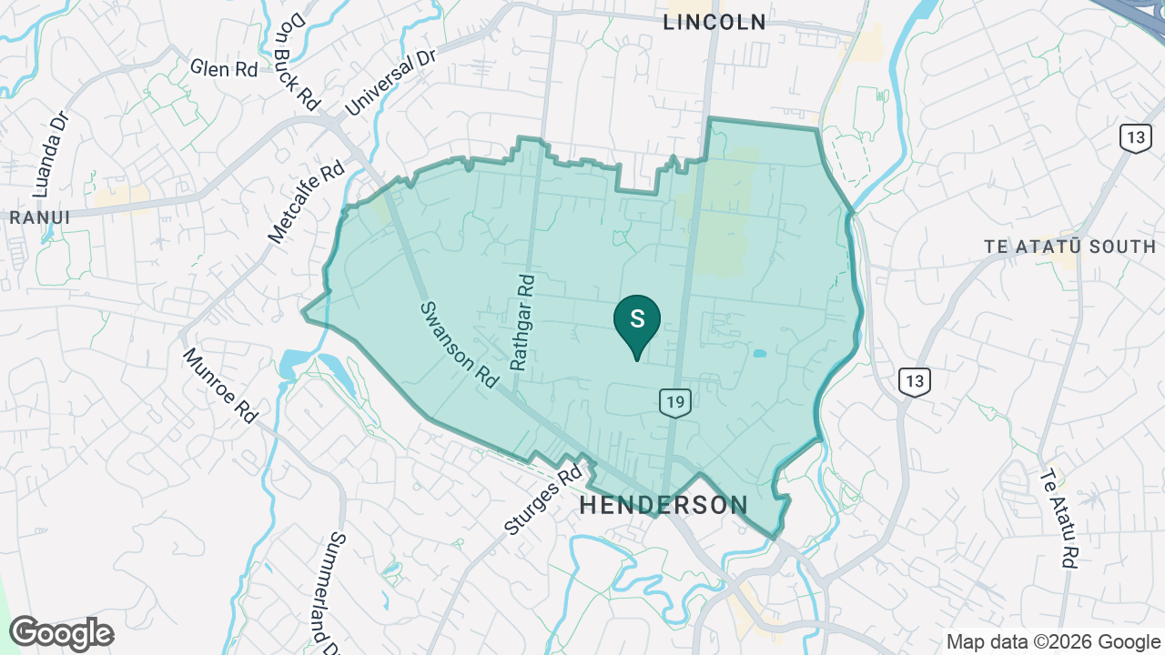 Henderson North School static school zone map