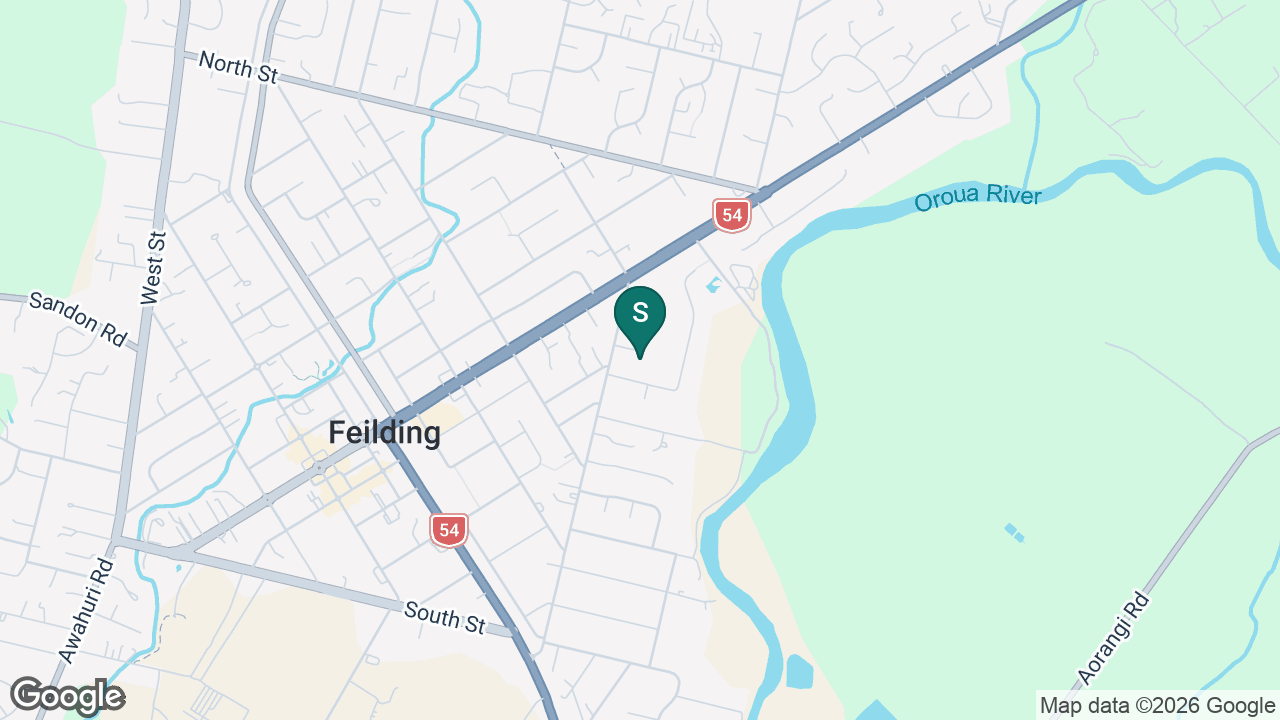 Feilding Intermediate static school zone map