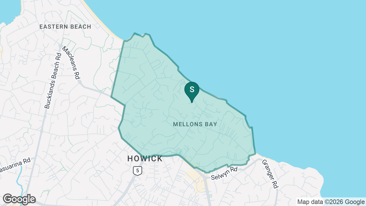 Mellons Bay School static school zone map