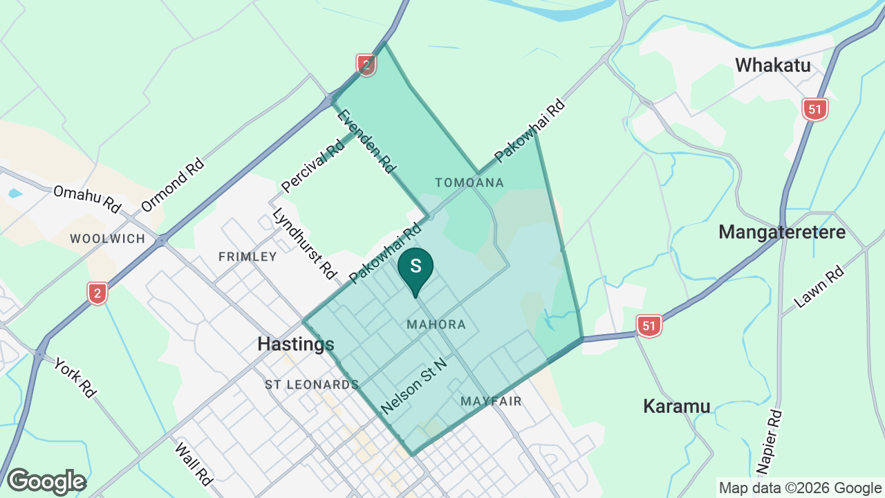 Mahora School static school zone map