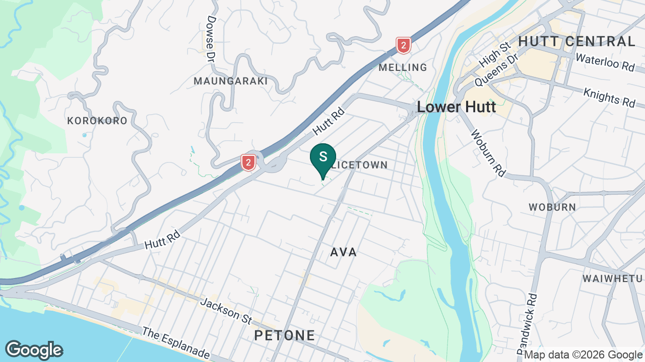 Te Ara Whanui Kura Kaupapa Māori o ngā Kōhanga Reo o Te Awa Kairangi static school zone map