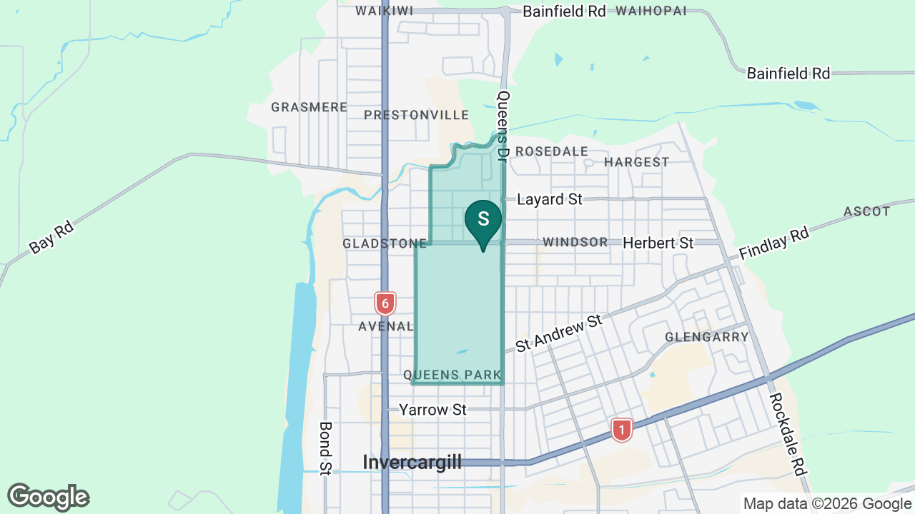 Southland Boys' High School static school zone map