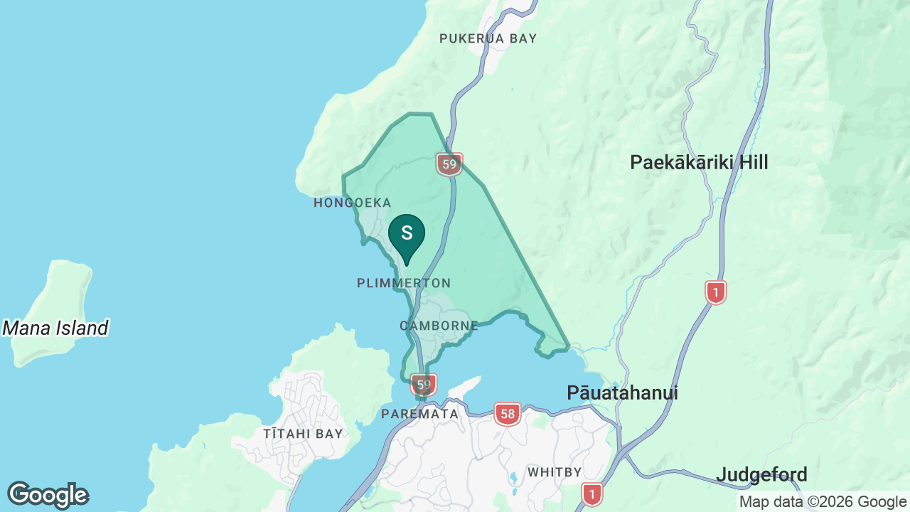 Plimmerton School static school zone map