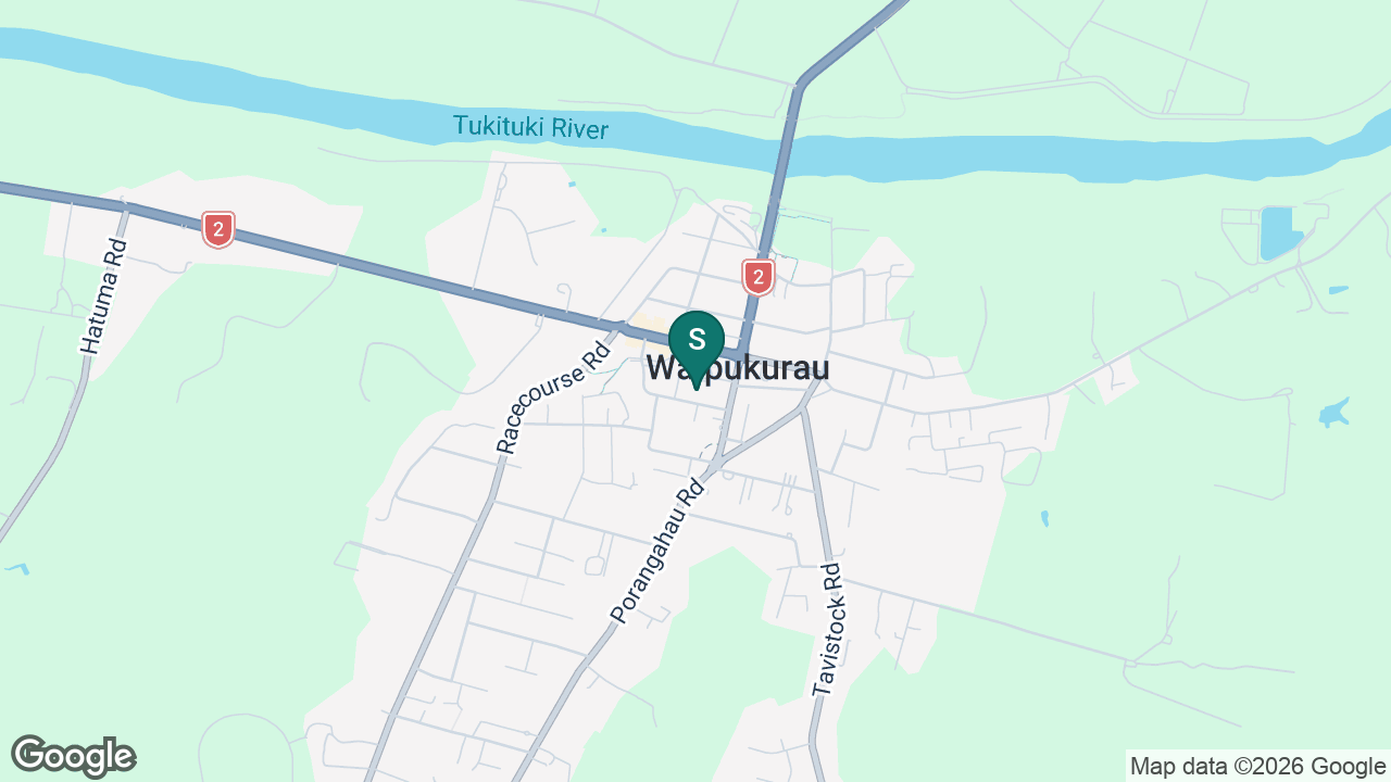 Waipukurau School static school zone map