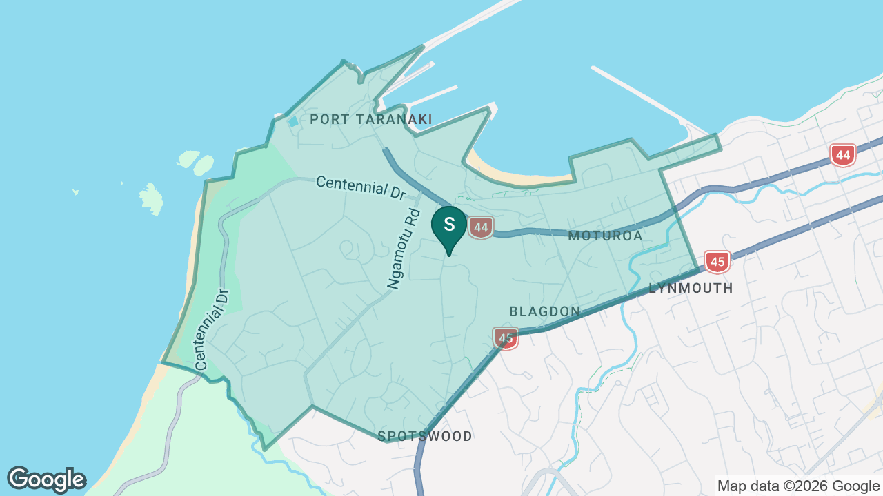 Moturoa School static school zone map