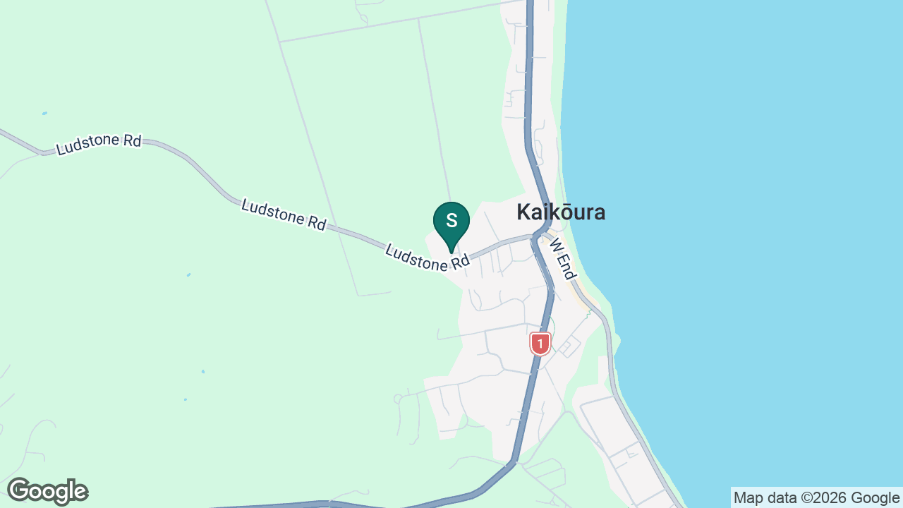 Kaikōura High School static school zone map
